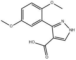 5-(2,5-dimethoxyphenyl)-1H-pyrazole-4-carboxylic acid Struktur