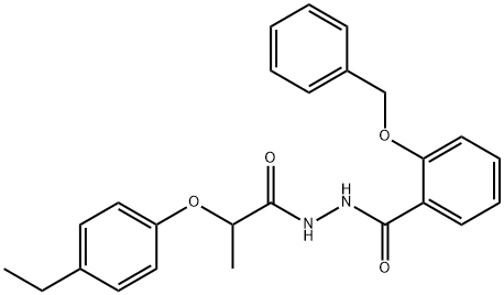 2-(benzyloxy)-N'-[2-(4-ethylphenoxy)propanoyl]benzohydrazide Struktur