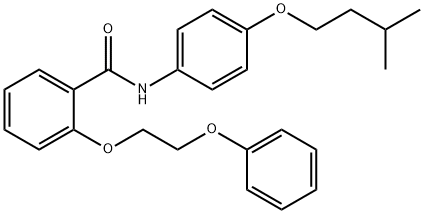 N-[4-(3-methylbutoxy)phenyl]-2-(2-phenoxyethoxy)benzamide Struktur