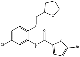 5-bromo-N-[5-chloro-2-(oxolan-2-ylmethoxy)phenyl]furan-2-carboxamide Struktur