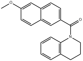 (3,4-Dihydro-2H-quinolin-1-yl)-(6-methoxy-naphthalen-2-yl)-methanone Struktur