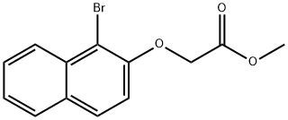 (1-Bromo-naphthalen-2-yloxy)-acetic acid methyl ester Struktur