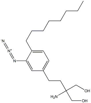 2-amino-2-[2-(3-azido-4-octylphenyl)ethyl]propane-1,3-diol Struktur