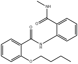 2-butoxy-N-{2-[(methylamino)carbonyl]phenyl}benzamide Struktur