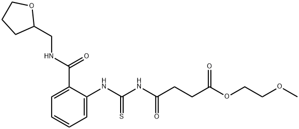 2-methoxyethyl 4-oxo-4-({[(2-{[(tetrahydro-2-furanylmethyl)amino]carbonyl}phenyl)amino]carbonothioyl}amino)butanoate Struktur