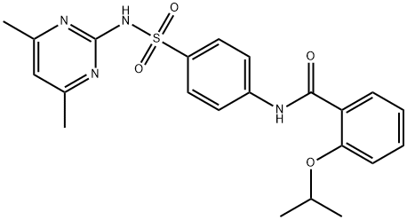 N-[4-[(4,6-dimethylpyrimidin-2-yl)sulfamoyl]phenyl]-2-propan-2-yloxybenzamide Struktur