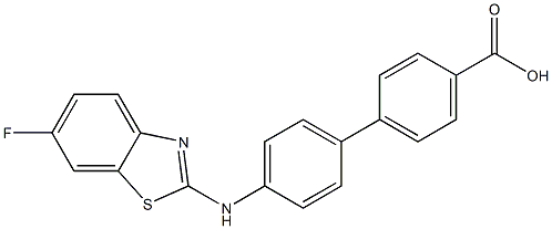 4'-(6-Fluoro-benzothiazol-2-ylamino)-biphenyl-4-carboxylic acid Struktur