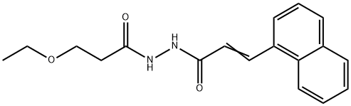 N'-(3-ethoxypropanoyl)-3-(1-naphthyl)acrylohydrazide Struktur