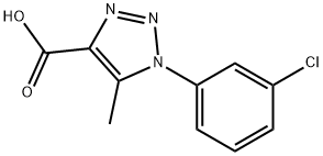 1H-1,2,3-Triazole-4-carboxylic acid, 1-(3-chlorophenyl)-5-methyl- Struktur