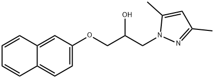 1-(3,5-dimethyl-1H-pyrazol-1-yl)-3-(naphthalen-2-yloxy)propan-2-ol Struktur