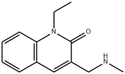 1-Ethyl-3-methylaminomethyl-1H-quinolin-2-one Struktur