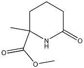 2-Piperidinecarboxylic acid, 2-methyl-6-oxo-, methyl ester Struktur