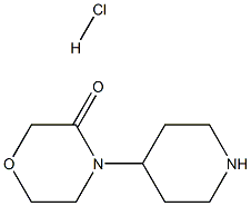 4-(Piperidin-4-yl)morpholin-3-one hydrochloride Struktur