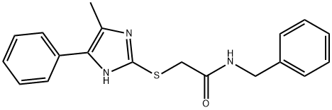 N-benzyl-2-[(4-methyl-5-phenyl-1H-imidazol-2-yl)sulfanyl]acetamide Struktur