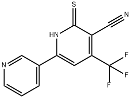 4-(TRIFLUOROMETHYL)-1,2-DIHYDRO-6-(PYRIDIN-3-YL)-2-THIOXOPYRIDINE-3-CARBONITRILE Struktur