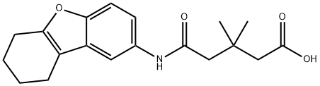 3,3-Dimethyl-4-(6,7,8,9-tetrahydro-dibenzofuran-2-ylcarbamoyl)-butyric acid Struktur