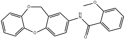 N-(11H-dibenzo[b,e][1,4]dioxepin-2-yl)-2-methoxybenzamide Struktur