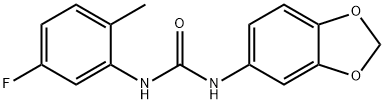 1-(1,3-benzodioxol-5-yl)-3-(5-fluoro-2-methylphenyl)urea Struktur