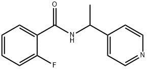 2-fluoro-N-(1-pyridin-4-ylethyl)benzamide Struktur