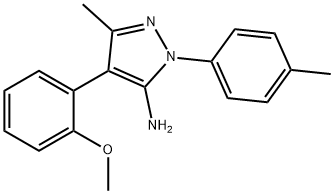 4-(2-METHOXYPHENYL)-3-METHYL-1-TOSYL-1H-PYRAZOL-5-AMINE Struktur