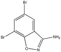 5,7-dibromo-1,2-benzoxazol-3-amine Struktur