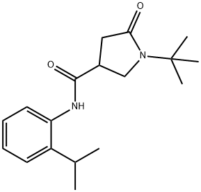 1-tert-butyl-5-oxo-N-(2-propan-2-ylphenyl)pyrrolidine-3-carboxamide Struktur