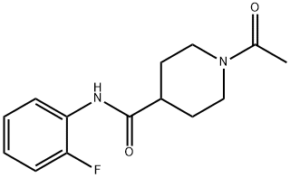 1-acetyl-N-(2-fluorophenyl)piperidine-4-carboxamide Structure