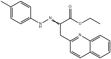 3-Quinolin-2-yl-2-(p-tolyl-hydrazono)-propionic acid ethyl ester Struktur