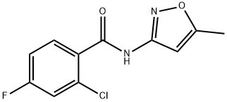 2-chloro-4-fluoro-N-(5-methyl-3-isoxazolyl)benzamide Struktur