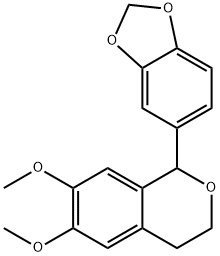 1-Benzo[1,3]dioxol-5-yl-6,7-dimethoxy-isochroman Struktur