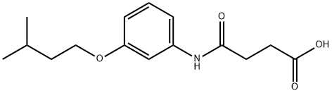 4-[3-(3-methylbutoxy)anilino]-4-oxobutanoic acid Struktur