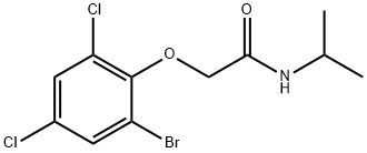 2-(2-bromo-4,6-dichlorophenoxy)-N-propan-2-ylacetamide Struktur