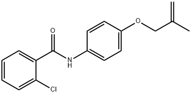 2-chloro-N-{4-[(2-methyl-2-propen-1-yl)oxy]phenyl}benzamide Struktur