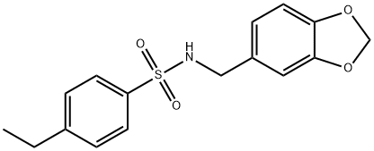 N-(1,3-benzodioxol-5-ylmethyl)-4-ethylbenzenesulfonamide Struktur