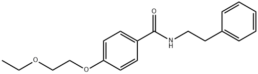 4-(2-ethoxyethoxy)-N-(2-phenylethyl)benzamide Struktur