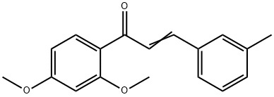 (2E)-1-(2,4-dimethoxyphenyl)-3-(3-methylphenyl)prop-2-en-1-one Struktur