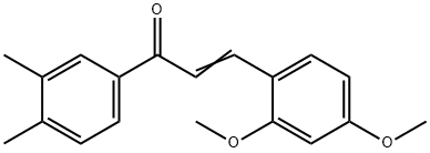 (2E)-3-(2,4-dimethoxyphenyl)-1-(3,4-dimethylphenyl)prop-2-en-1-one Struktur