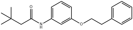 3,3-dimethyl-N-[3-(2-phenylethoxy)phenyl]butanamide Struktur