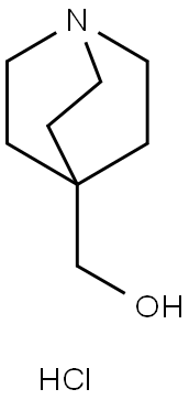 1-azoniabicyclo[2.2.2]octan-4-ylmethanol:chloride Struktur