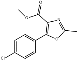 METHYL 5-(4-CHLOROPHENYL)-2-METHYLOXAZOLE-4-CARBOXYLATE Struktur