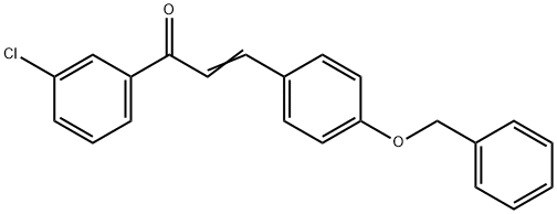 (2E)-3-[4-(benzyloxy)phenyl]-1-(3-chlorophenyl)prop-2-en-1-one Struktur