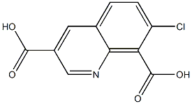 3,8-Quinolinedicarboxylicacid, 7-chloro- Struktur