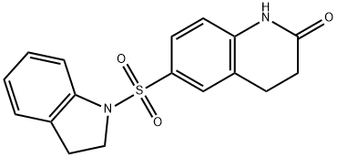 6-(2,3-dihydro-1H-indol-1-ylsulfonyl)-3,4-dihydro-2(1H)-quinolinone Struktur