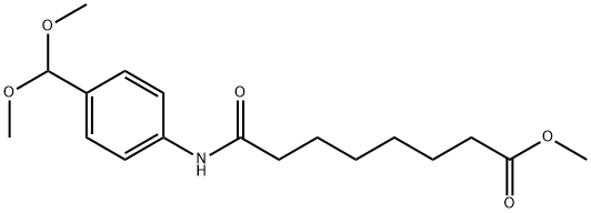 METHYL 7-(4-(DIMETHOXYMETHYL)PHENYLCARBAMOYL)HEPTANOATE Struktur