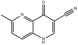 6-Methyl-4-oxo-1,4-dihydro-[1,5]naphthyridine-3-carbonitrile Struktur