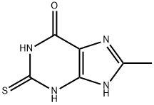 1,2,3,9-Tetrahydro-8-methyl-2-thioxo-6H-purin-6-one Struktur