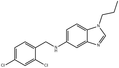 N-[(2,4-dichlorophenyl)methyl]-1-propylbenzimidazol-5-amine Struktur