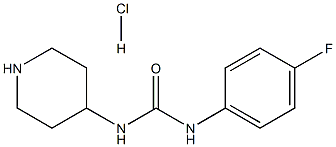 1-(4-Fluorophenyl)-3-(piperidin-4-yl)urea hydrochloride Struktur