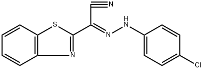 (E)-N-(4-chlorophenyl)benzo[d]thiazole-2-carbohydrazonoyl cyanide Struktur