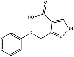 5-(phenoxymethyl)-1H-pyrazole-4-carboxylic acid Struktur